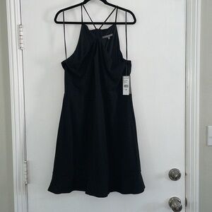 NWT Julia Jordan Sleeveless Halter Short Dress in Black | 16